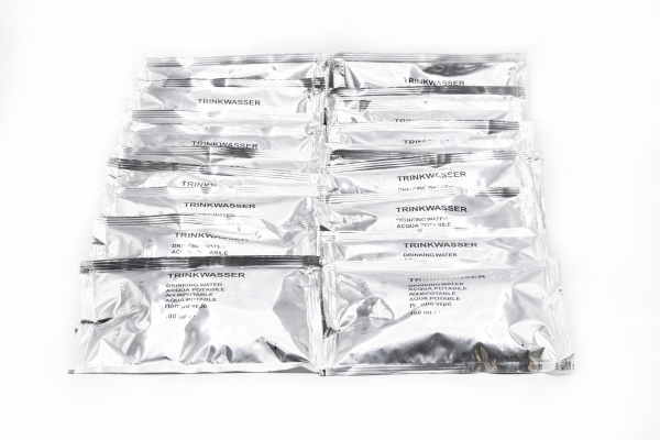 20 x 100 ml Emergency Drinking Water reserve, 2 liter total volume